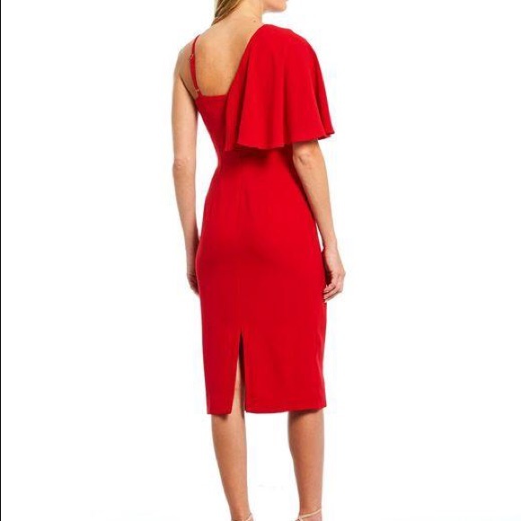 Dress the population Beth One shoulder red dress - Picture 3 of 5